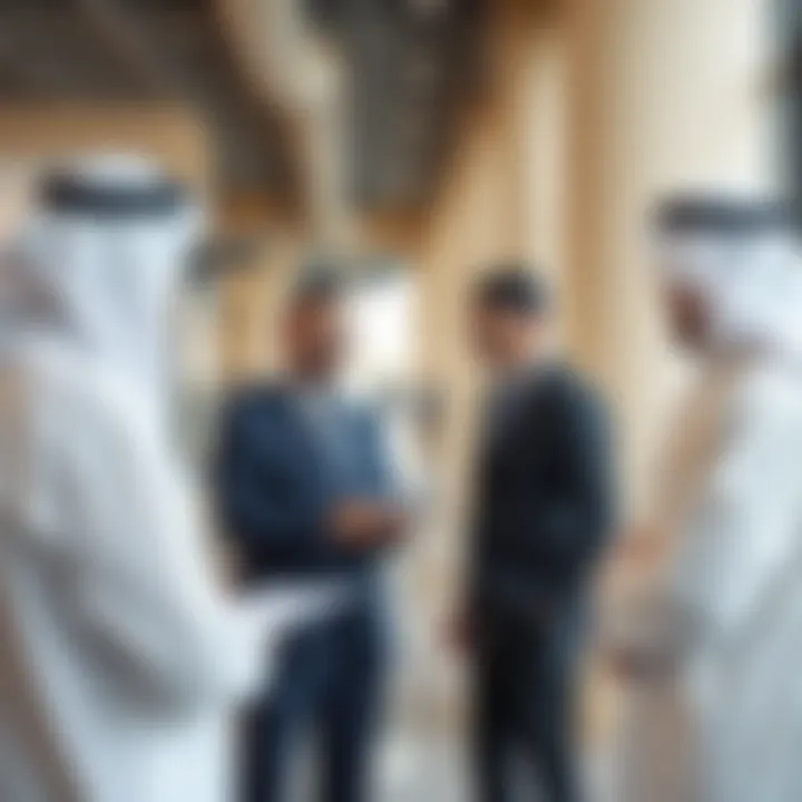 Investment Opportunities in Tasheel Business Bay Business professionals discussing investment opportunities