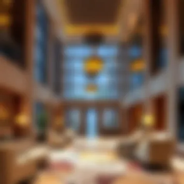 Elegance in Lobby Design Luxurious lobby interior of The Address Jumeirah Beach Residence
