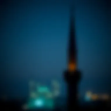 Majestic Mosque Minaret Against the Skyline