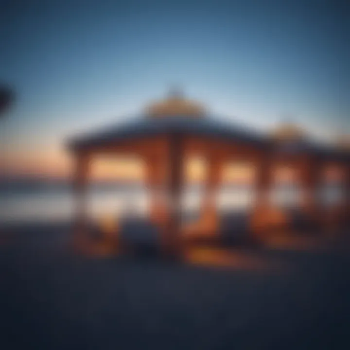 Luxurious beachfront cabanas for relaxation