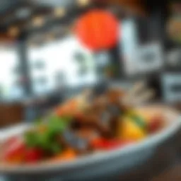 A beautifully presented plate of authentic Turkish kebabs with vibrant garnishes.