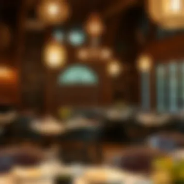 The Warm Ambiance of a Traditional Turkish Restaurant An inviting Turkish restaurant interior featuring traditional decor and warm lighting.