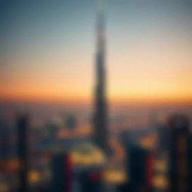Burj Khalifa at Dusk Breathtaking view of the Burj Khalifa at sunset
