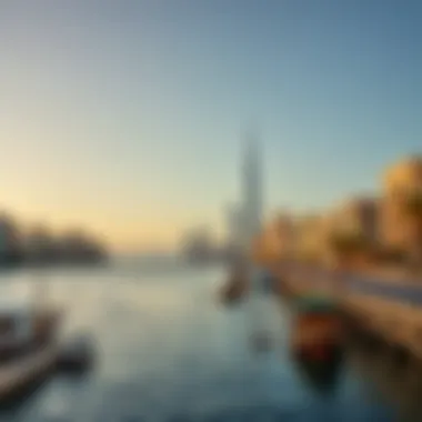 Tranquil Dubai Creek A serene view of the Dubai Creek