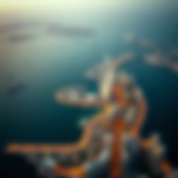 Stunning perspective of the Palm Jumeirah from above