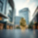 Architectural design of a modern city centre mall