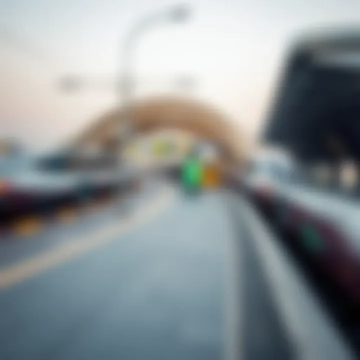 Shot of a modern transport station in Dubai