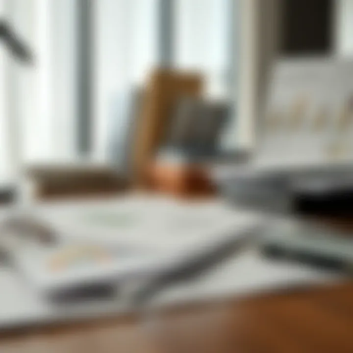 Regulatory documents and economic indicators on a desk