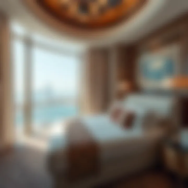 Luxurious guest suite at Jumeirah Hotel with breathtaking views