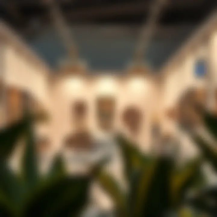 A captivating view of a contemporary art gallery in Jebel Ali showcasing modern artworks.