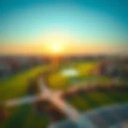 Aerial view of the luxurious Golf Green development in Dubai