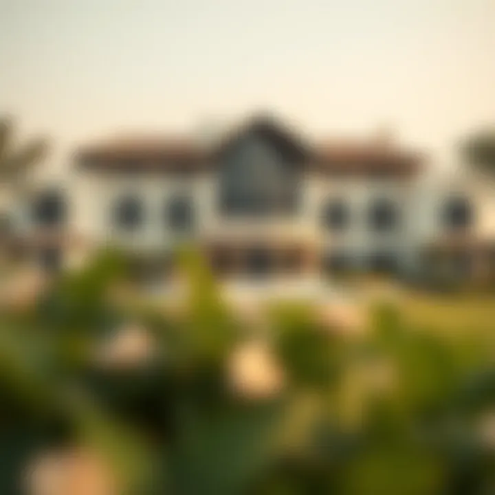 Elegant clubhouse overlooking the golf links