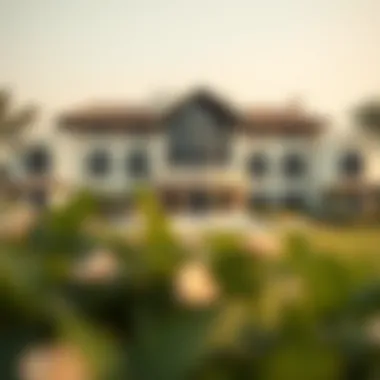 Elegant Clubhouse Overlooking Golf Links Elegant clubhouse overlooking the golf links