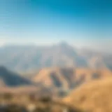 Breathtaking view of Hatta mountains during a hike