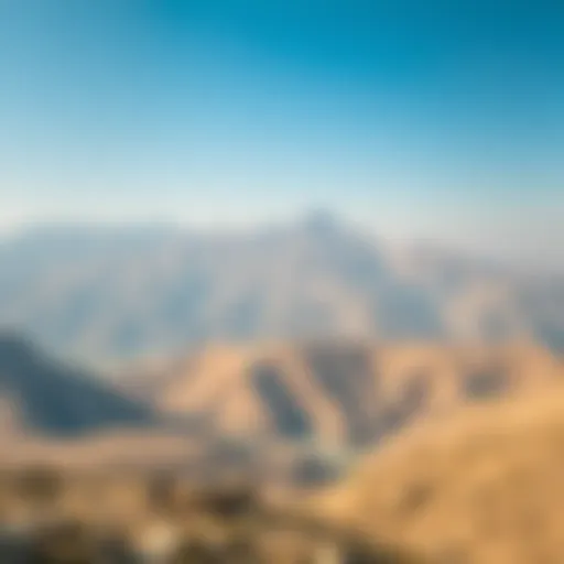Breathtaking view of Hatta mountains during a hike