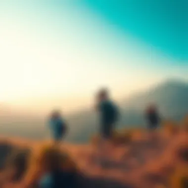 Hikers capturing stunning landscapes with their cameras in Hatta