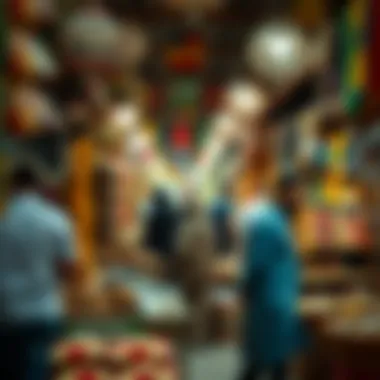 An immersive cultural experience at a traditional market in Abu Dhabi, filled with local crafts and aromas.