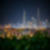 Panoramic view of Dubai's skyline with luxury houses