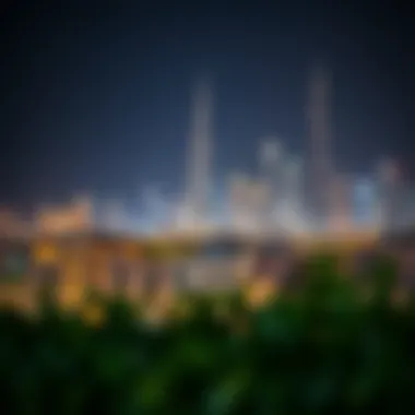 Panoramic view of Dubai's skyline with luxury houses