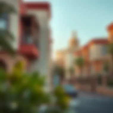 A vibrant neighborhood showcasing diverse architectural styles