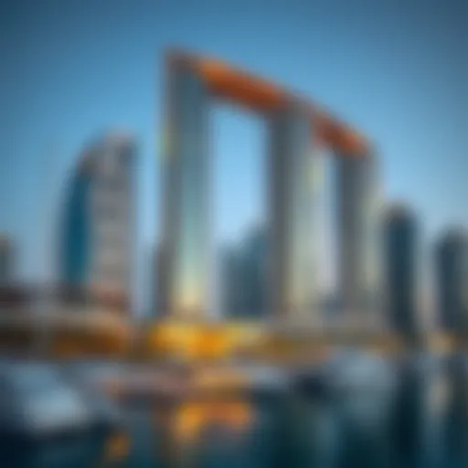 Stunning view of Rove Downtown's architecture against the Dubai skyline