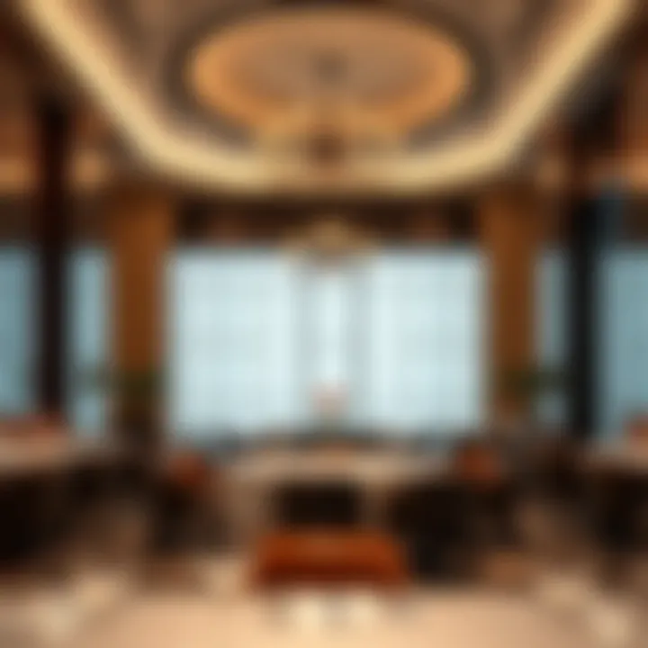 Interior of a luxurious Michelin-starred restaurant in Dubai