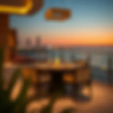 Luxurious Dining at Jumeirah Beach Residence Luxurious dining setup overlooking the beach