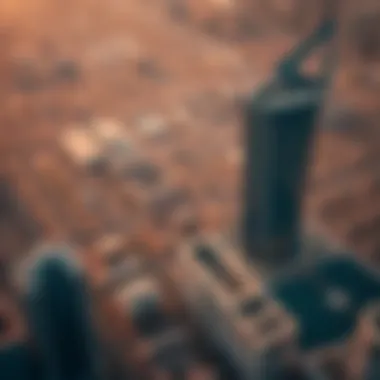 Aerial view of Oud Metha area illustrating its strategic location and accessibility.