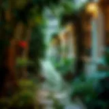 Lush greenery and tranquil pathways in the Secret Garden
