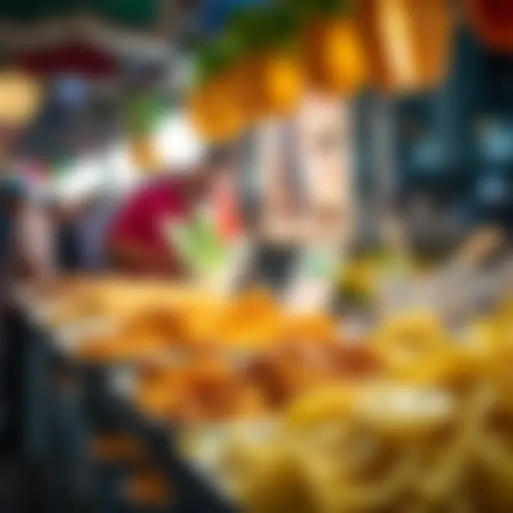 Traditional Emirati dish served at a street food stall