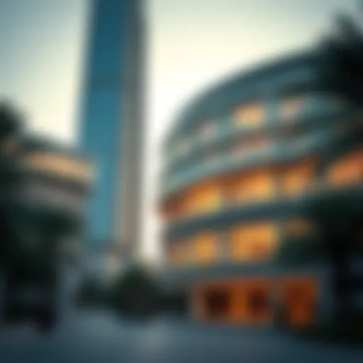 Exterior view of the Sunlight Tower showcasing its modern architecture
