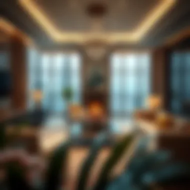 Elegant Living Space Luxurious living space inside the Sunlight Tower with elegant furnishings