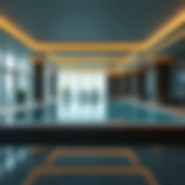 Amenities of Trafalgar Tower Amenities such as the pool and gym in Trafalgar Tower