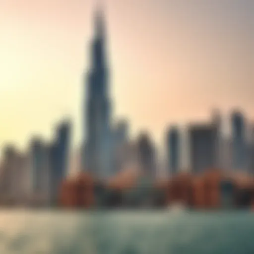 Stunning view of the Twin Towers against the Dubai skyline