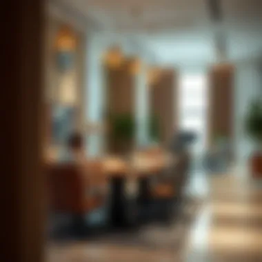 Innovative Workspaces: Merging Tradition with Modernity Stylish office space blending modern and traditional decor