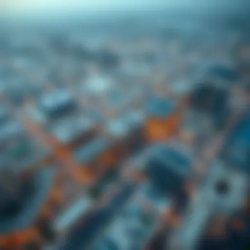 Aerial view of ام رمول showcasing its vibrant urban landscape