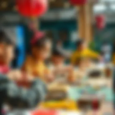 Interactive Crafts for Families Interactive craft station where children engage with traditional art.