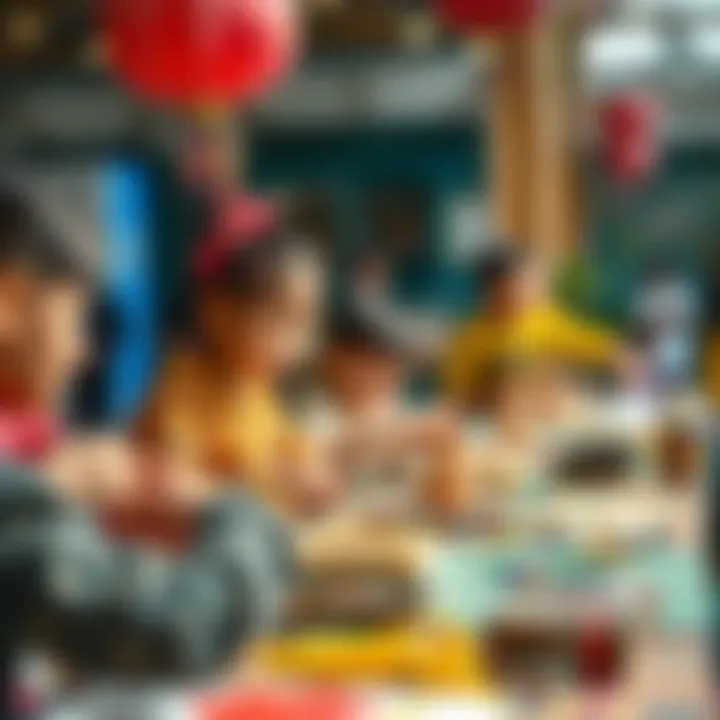 Interactive Crafts for Families Interactive craft station where children engage with traditional art.