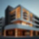 Exterior view of the Gargash Building showcasing its modern architecture