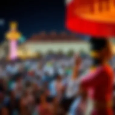Cultural Performance Experience Crowds enjoying a cultural performance at Global Village