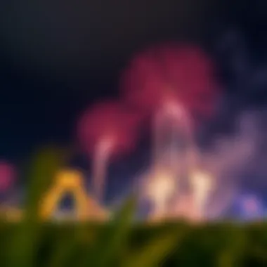 Special event with fireworks lighting up the sky