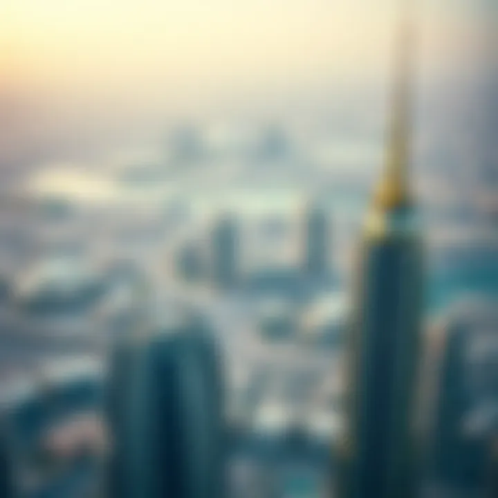 Panoramic view of Dubai from Grosvenor Tower