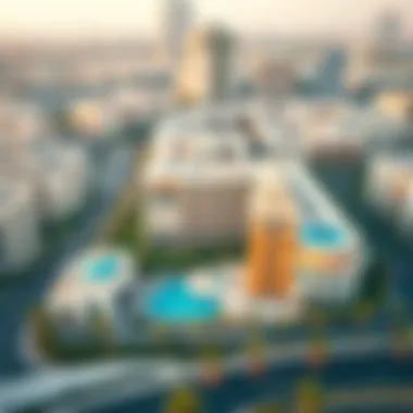 Luxury Living: Residential Options in Dubai An aerial shot of a luxurious residential complex in Dubai