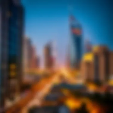 A cityscape of Dubai illustrating modern living