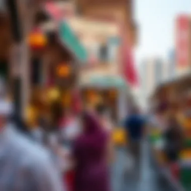 Exploring UAE's Thriving Tourism Market A vibrant market scene depicting the tourism sector in the UAE