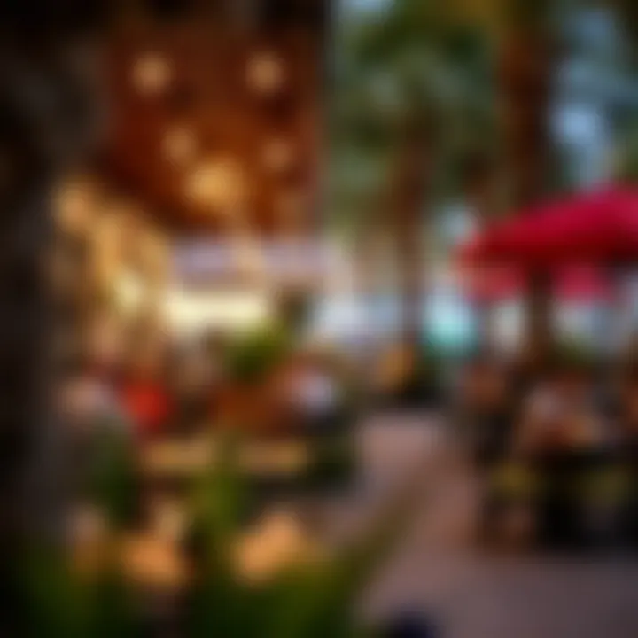 A lively outdoor cafe reflecting the lifestyle trends in Dubai