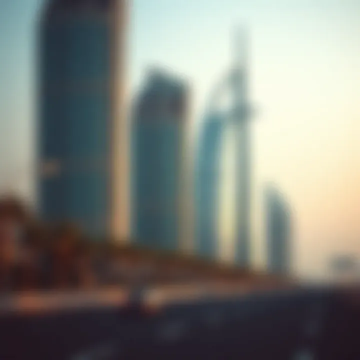 A landmark in Abu Dhabi visible from the road