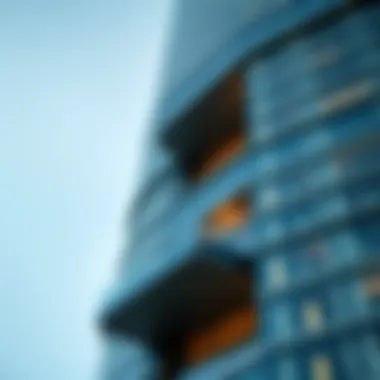 Architectural details of Latifa Tower showcasing modern design