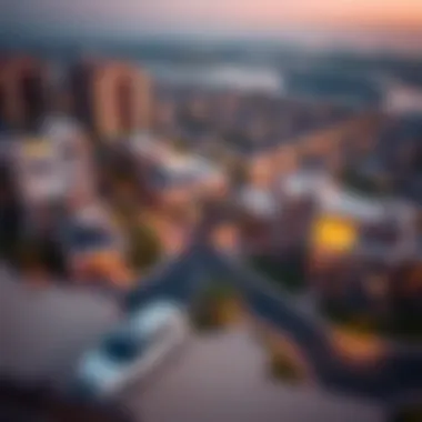 Aerial view of Jumeirah Village Circle