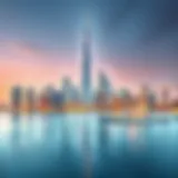 Illustration of Dubai skyline highlighting property locations